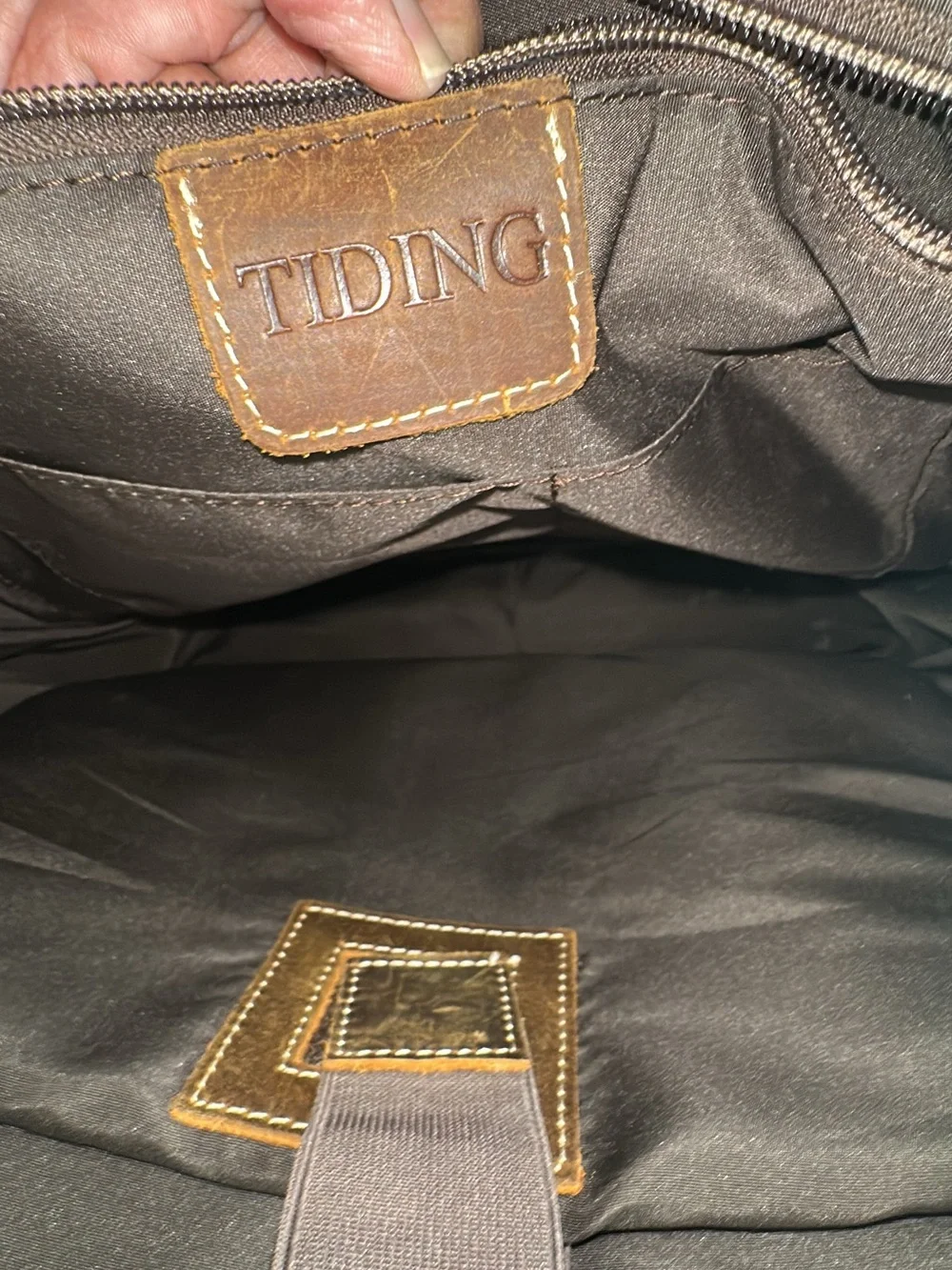 TIDING Leather 16 Inch Laptop Backpack for Office Weekends or Daily (bags22)